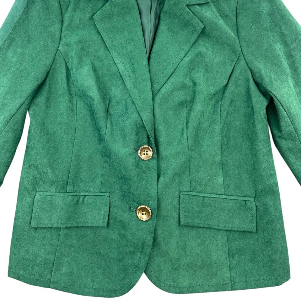 Studio Works Green Suede Blazer - Picture 4 of 8